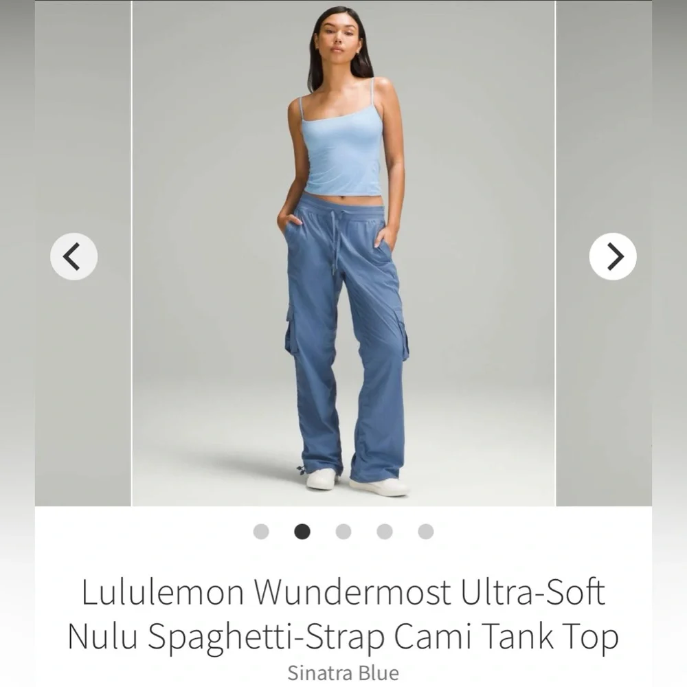 Lululemon Wundermost Ultra-Soft Nulu Spaghetti-Strap Cami Tank Sinatra blue Med - Picture 2 of 12